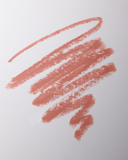 Lip liner swatch in Coucou on grey background.