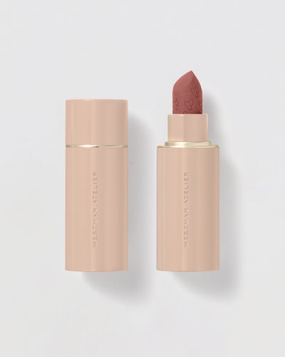 Lipstick on grey background.
